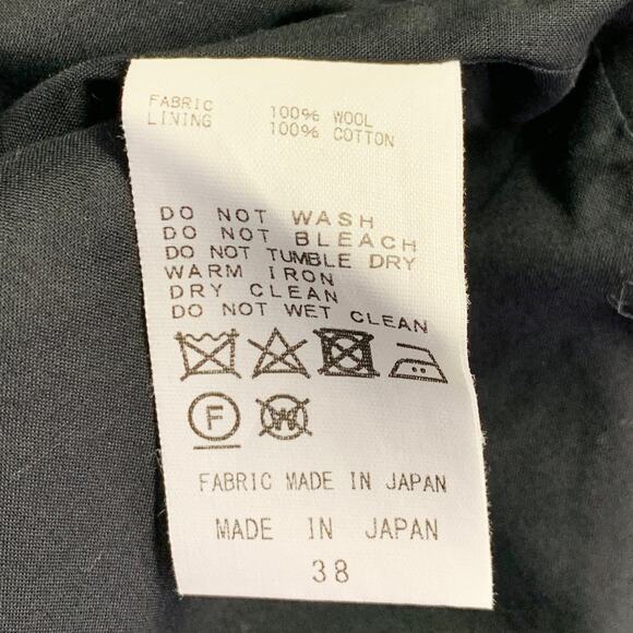 CINOH Size 2 Black Wool Wrap Tie Longline Vest - Picture 5 of 5